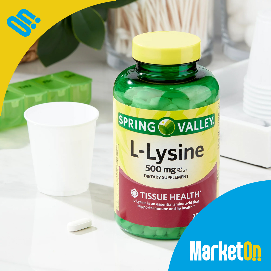 L-Lisina Spring Valley 500 Mg 250 Tabletas