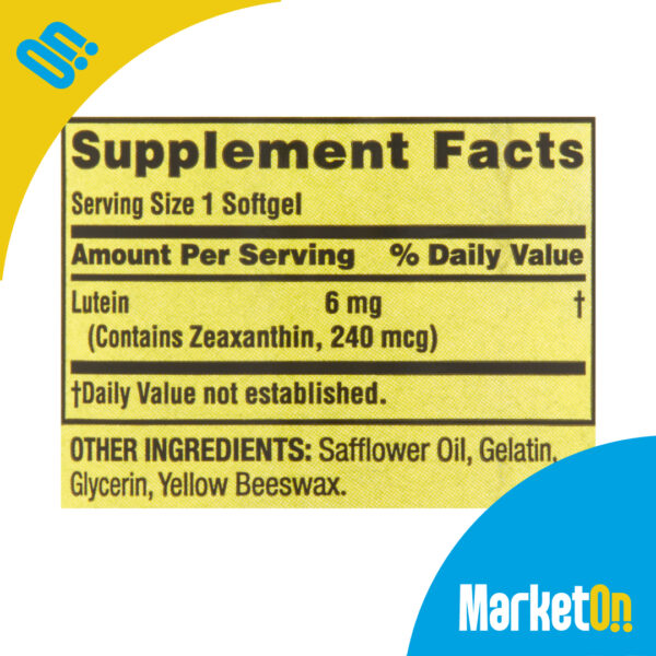 Lutein 6mg 30 tabletas Spring Valley