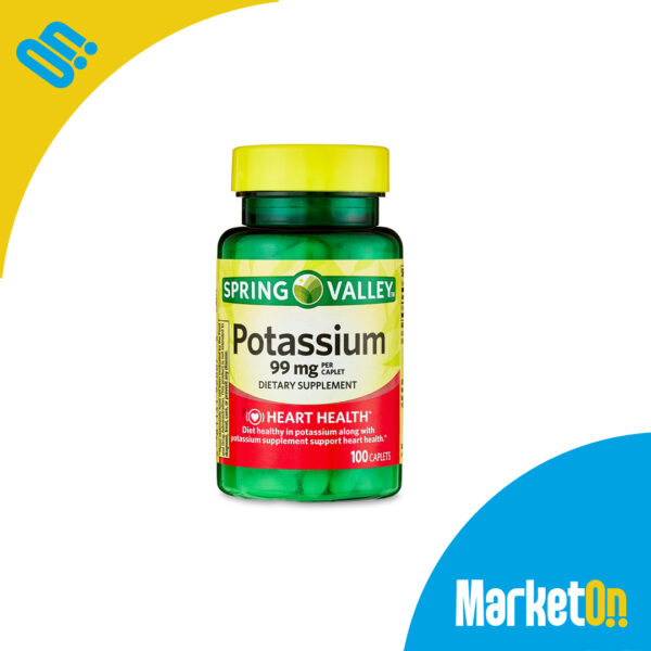 Potassium 99mg 100 capsulas Spring Valley