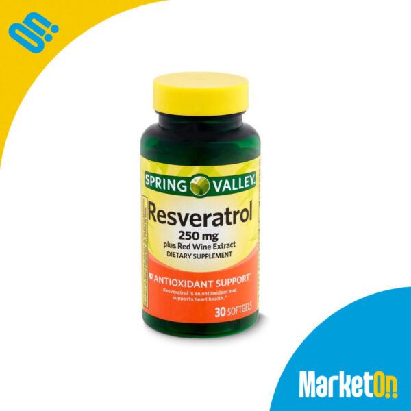 Resveratrol de 30 tabletas 250mg SPRING VALLEY