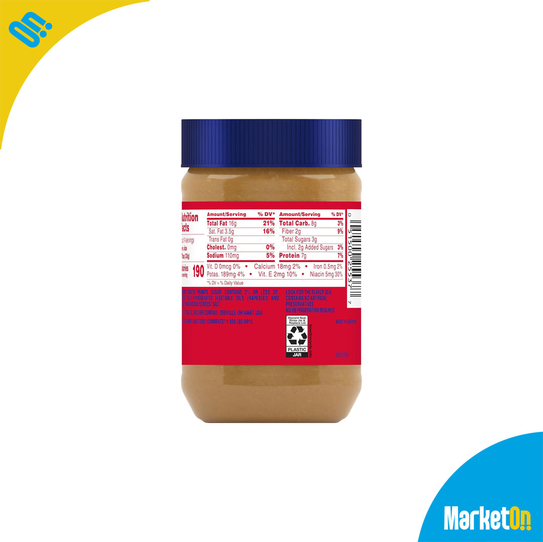 Jif Extra Crunchy Peanut Butter 454 Gramos