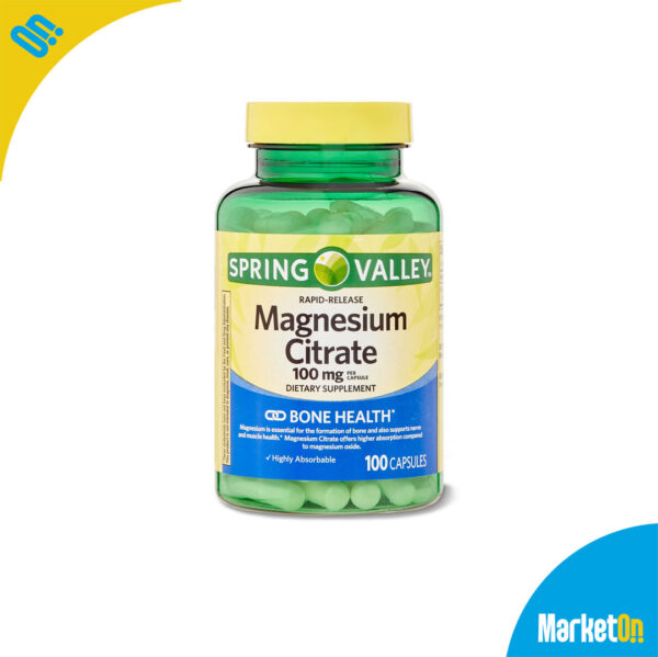 Magnesium Citrate 100mg 100 capsulas Spring valley